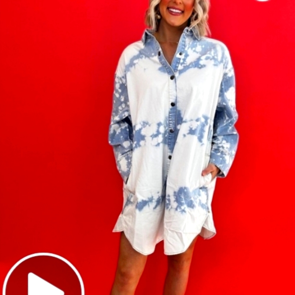Hombre denim dress or shacket
